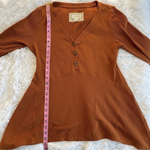 Maeve / Anthropologie | Eliza Henley Waffle Knit Tunic Top - Picture 8 of 12